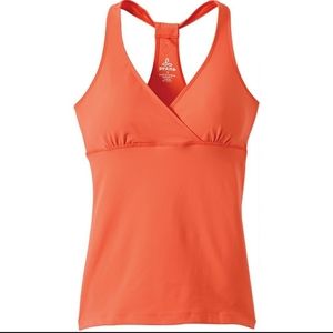 Prana Hope tank top bright orange M EUC